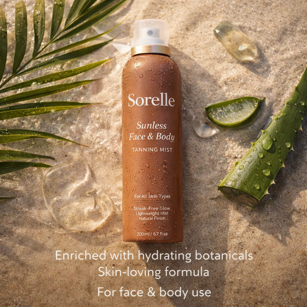Sorelle Sunless Face & Body Tanning Mist For All Skin Types - Image 6