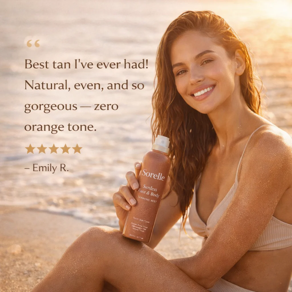 Sorelle Sunless Face & Body Tanning Mist For All Skin Types - Image 8